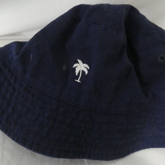 H&M | 6-8 years | Navy Cotton Bucket Hat With White Embroidered Palm Tree - Picture 5 of 9